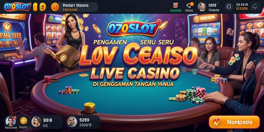 Tampilan gameplay seru di 070SLOT dengan dealer langsung.