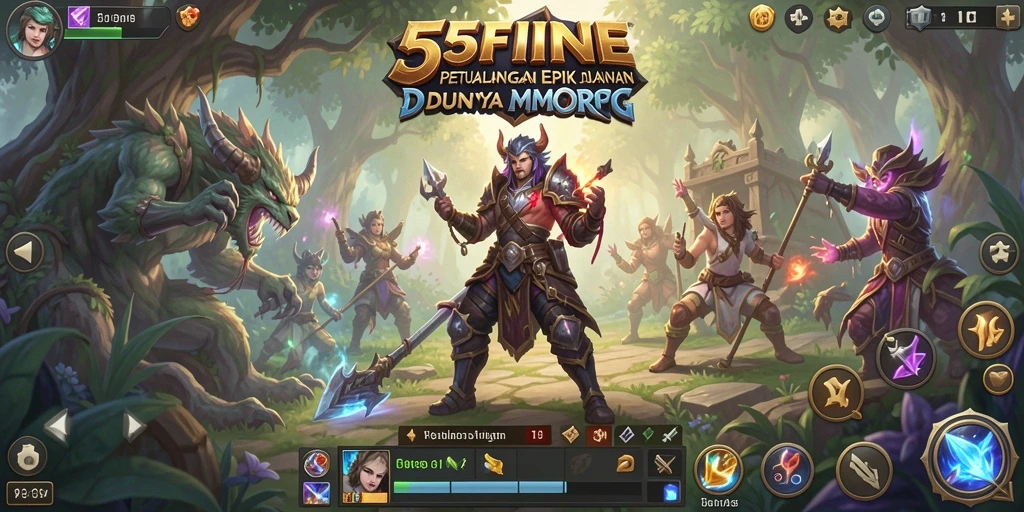 Gameplay seru di dunia fantasi MMORPG 55FIVE.