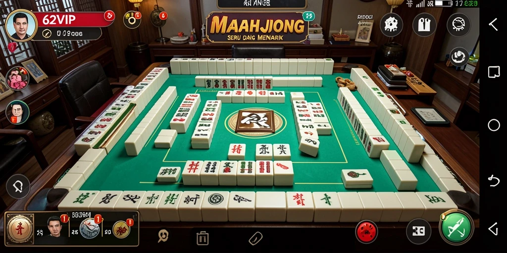 Tampilan gameplay seru di 62VIP dengan tantangan Mahjong