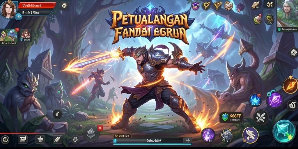 Tampilan screenshot 666FF yang menunjukkan aksi pertarungan seru di dunia fantasi.