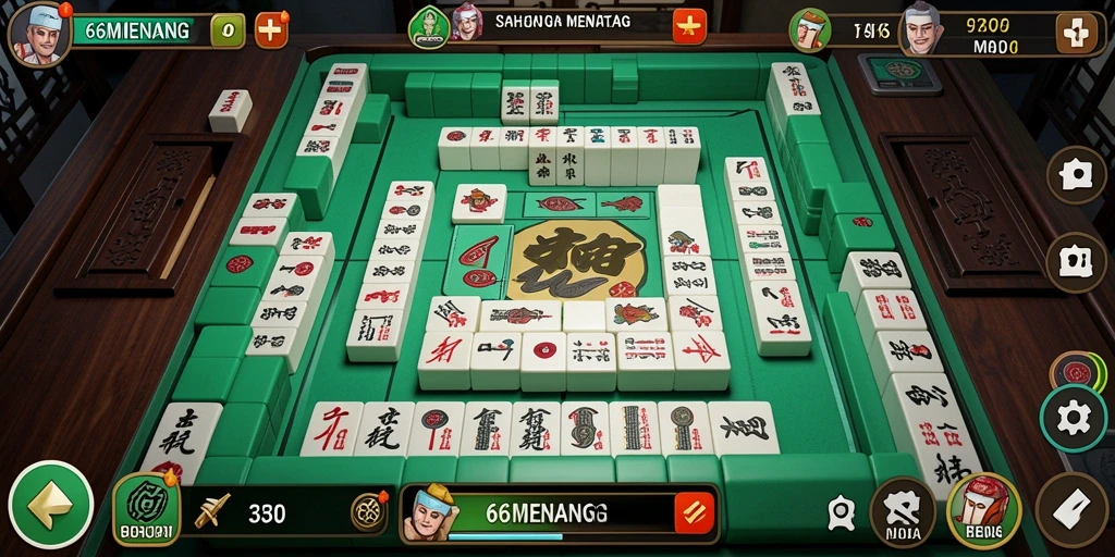 Tampilan menarik dari gameplay Mahjong yang mendebarkan.