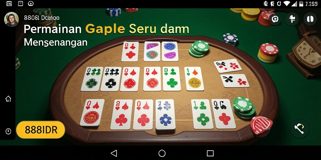 Tampilan permainan Gaple yang seru di 888IDR