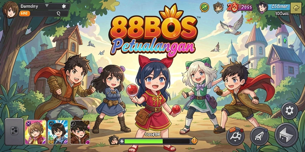 Screenshot gameplay menampilkan aksi karakter dalam dunia Anime yang mencolok.