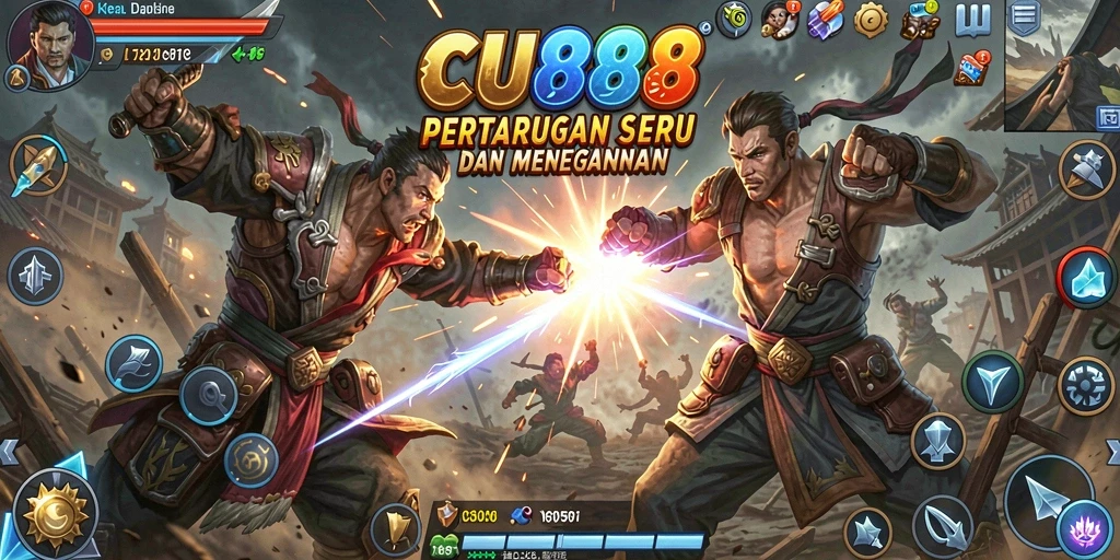 Tampilan gameplay seru dari CU888 yang penuh aksi Fighting.