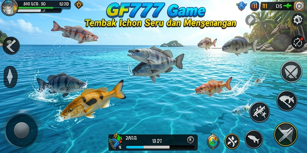 Tampilan gameplay GF777 yang menampilkan aksi Tembak Ikan yang seru.