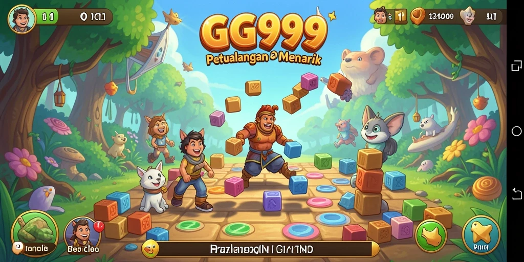 Tampilan gameplay seru dari GG999 dengan berbagai teka-teki yang menantang.