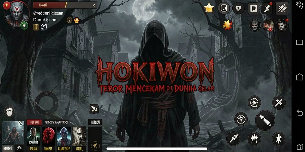 Screenshot HOKIWON menampilkan suasana gameplay yang mencekam.