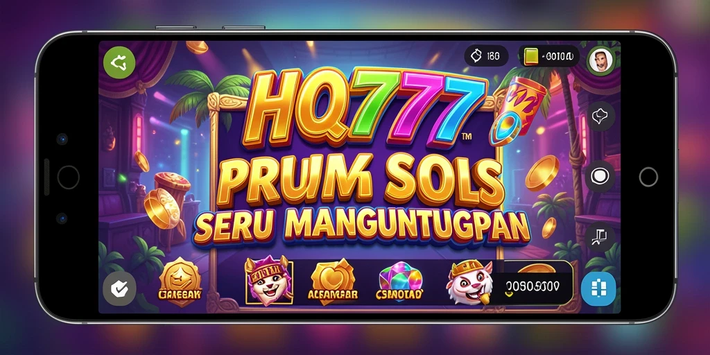 Tampilan utama gameplay HQ777 yang menarik dan penuh warna.