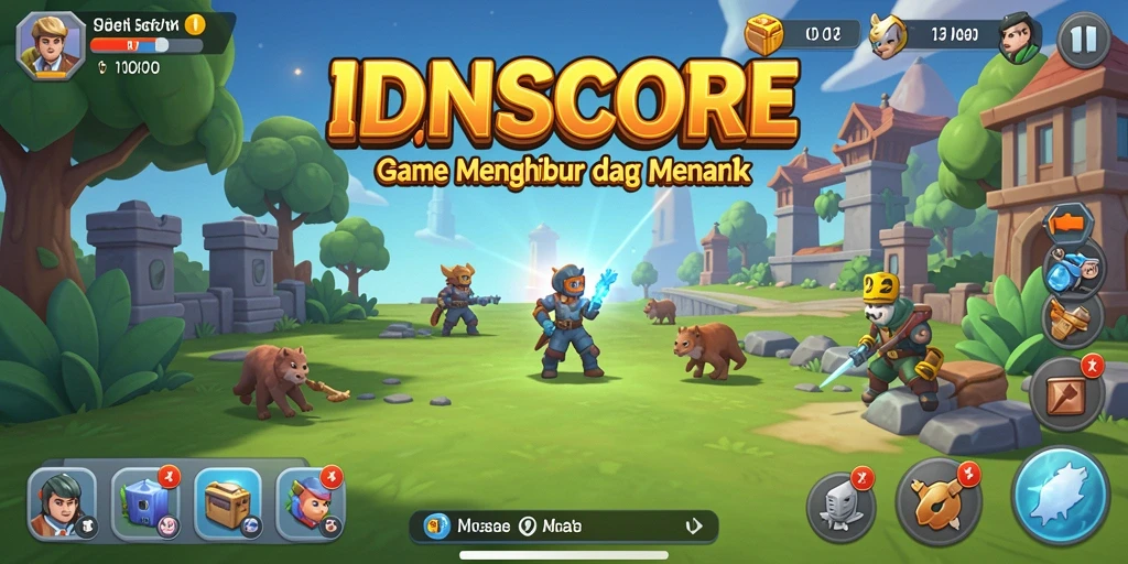 Tampilan gameplay menarik dari IDNSCORE yang menunjukkan mekanika Idle.