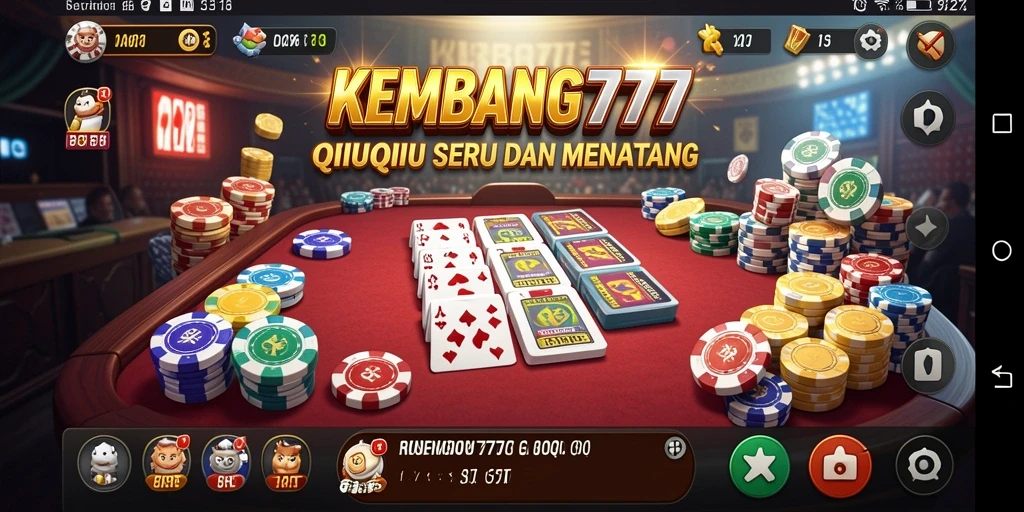 Screenshot KEMBANG777 menunjukkan gameplay QiuQiu yang dinamis.
