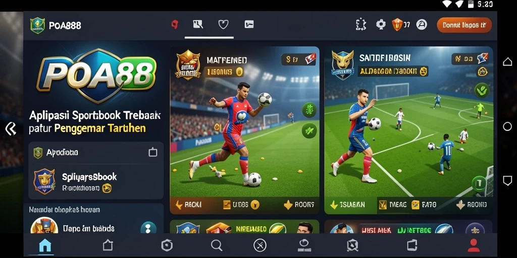 Tampilan gameplay menarik dari aplikasi Sportsbook POA88.
