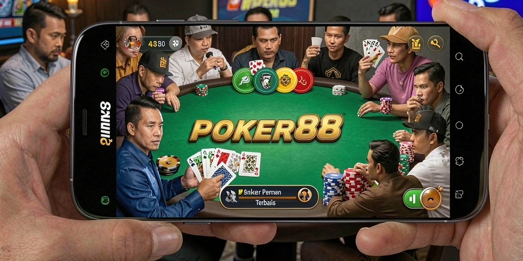 Screenshot gameplay POKER88 menampilkan suasana poker yang seru.