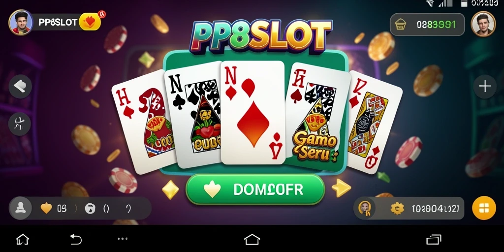 Tampilan gameplay PP8SLOT dengan suasana seru permainan Domino.