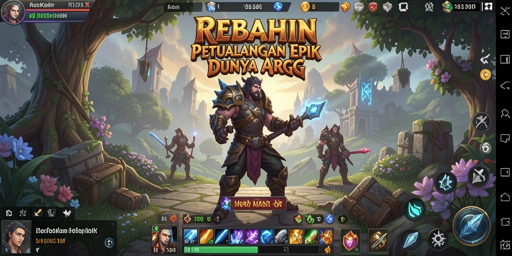 Tampilan menarik dari gameplay seru ARPG REBAHIN.