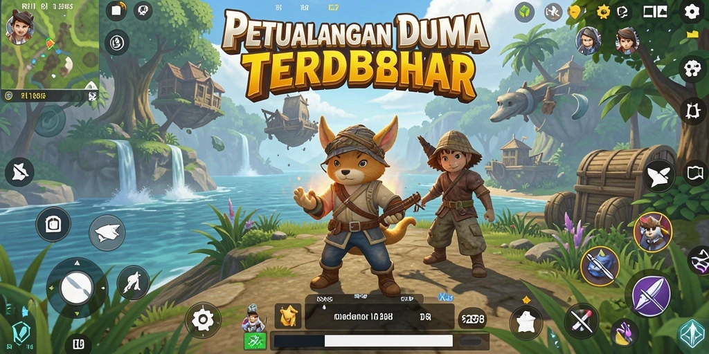Screenshot gameplay RI188 menampilkan pemandangan indah dunia terbuka.