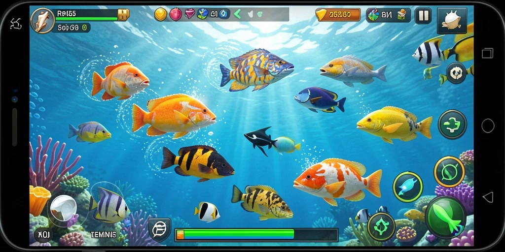 Tampilan gameplay RK55 yang seru dan penuh warna.