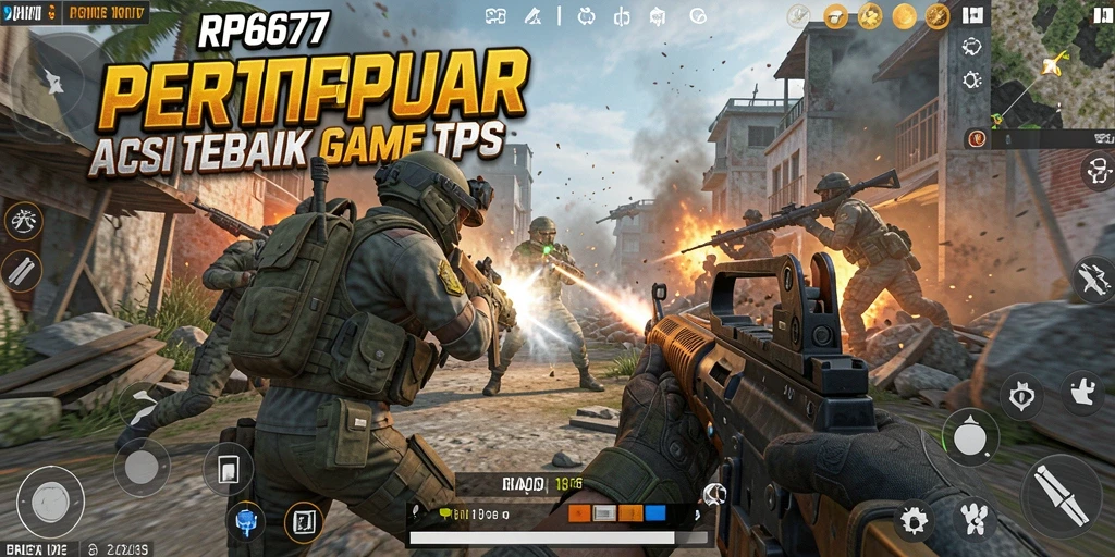 Tampilan gameplay seru dalam RP6677 dengan aksi tembak-menembak yang mendebarkan.