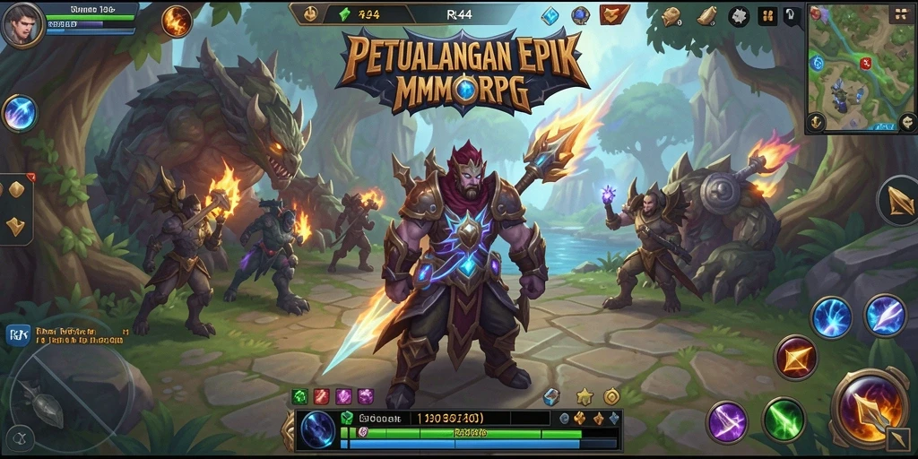 Gameplay RR44 yang menarik dalam dunia MMORPG yang luas.