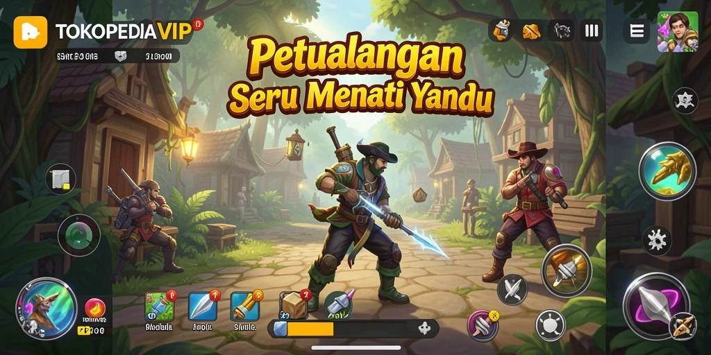 Tampilan gameplay petualangan seru di TOKOPEDIAVIP.