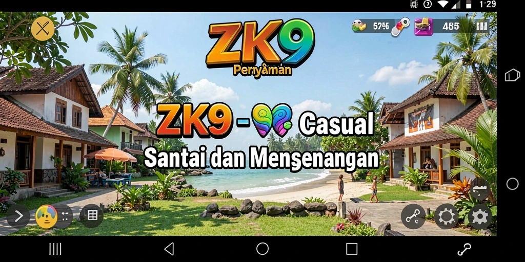 Tampilan gameplay ZK9 yang ceria dan menarik.